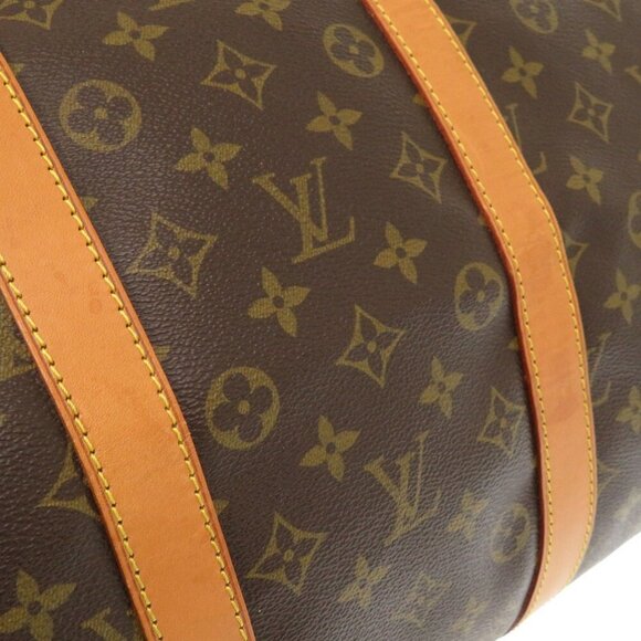 LOUIS VUITTON Brown Monogram Keepall Bandouliere 55 Boston Bag - Picture 9 of 11